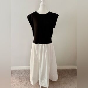 Anthropologie via Endless Rose Black & White Maxi Dress Size 1X